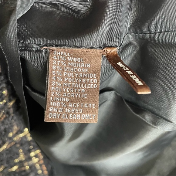 J. McLaughlin elm skirt in black and gold wool mohair and viscose - Picture 7 of 7